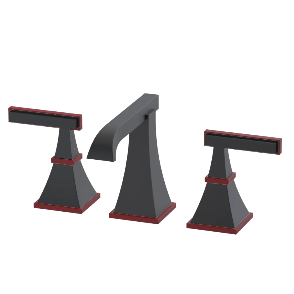 Rubinet Widespread Lav. Set. (less drain) Matt Black