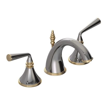 Rubinet Widespread Lav. Set. (less drain) Polished Nickel