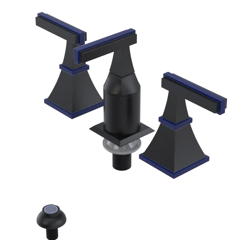 Rubinet Bidet Fitting with Spray, Diverter, and Vacum Breaker (Less Drain) Matt Black