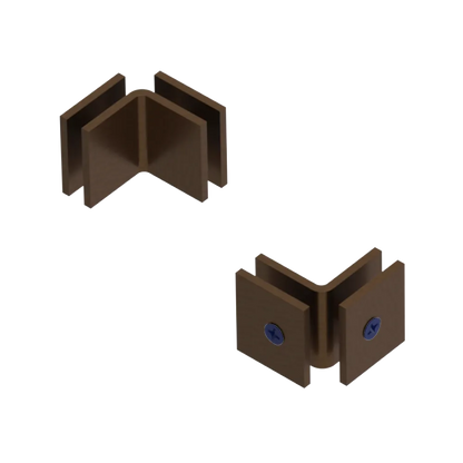 Rubinet 90 Glass to Glass Open Face Tuscan Brass