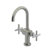 Rubinet Single Hole Dual Handle Lav. Set with LaSalle Spout (less drain) Satin Nickel