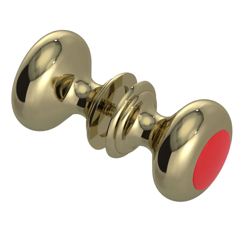 Rubinet Shower Door Knob (set) Natural Brass