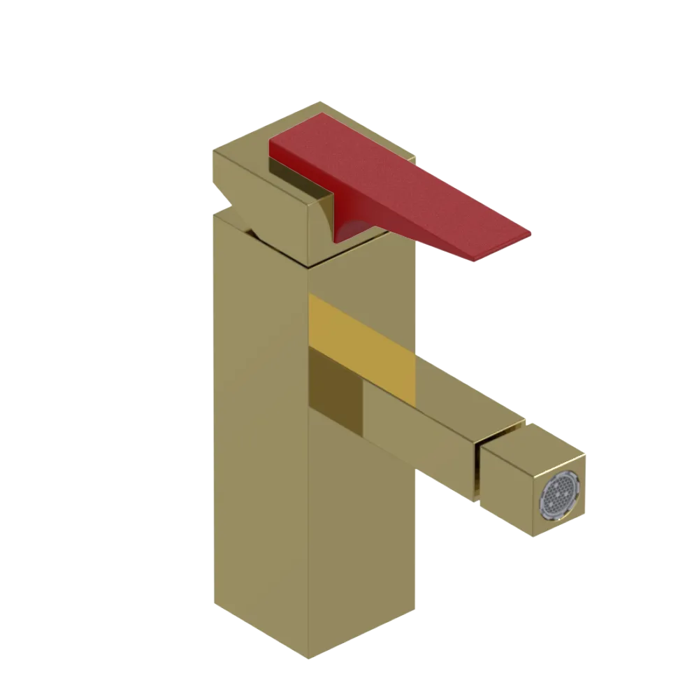 Rubinet Single Control Bidet Fitting (less drain) Natural Brass