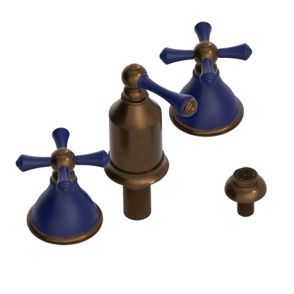 Rubinet Bidet Fitting with Spray, Diverter, and Vacum Breaker (Less Drain) Tuscan Brass