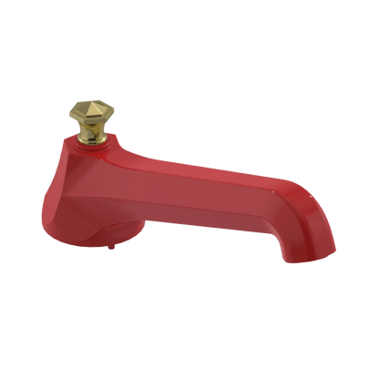 Rubinet Tub Filler Spout Deck Mount Red