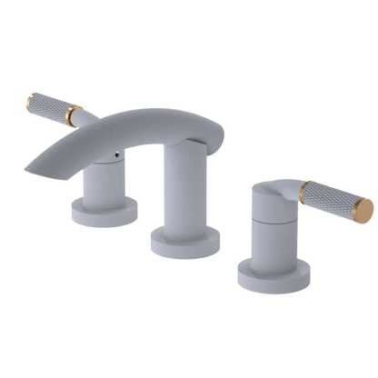 Rubinet Widespread Lav. Set. (less drain) Matt White