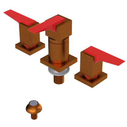 Rubinet Bidet Fitting with Spray, Diverter, and Vacuum Breaker (less drain) Antique Copper Matt