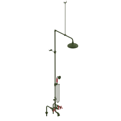 Rubinet Deck Mount Tub & Shower with Hand Held Shower Green Envy