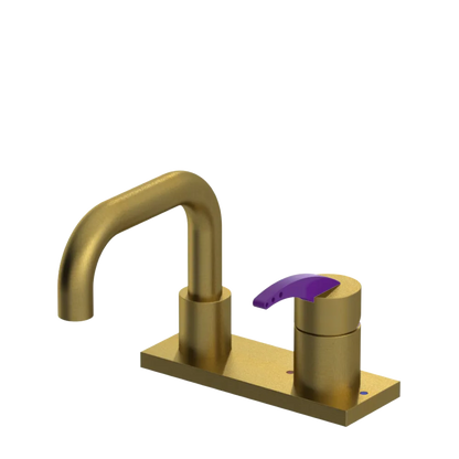 Rubinet 4" Centre Single Control Lav. Set. with Genesis spout (less drain) Antique Brass Matt