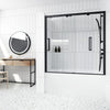 KALIA IKONIK2-Panel Bypass sliding bathtub door 60"x60" with KaliaProtek film