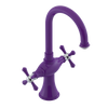 Rubinet Single Hole Dual Handle Lav. Set. (less drain) Purple Haze