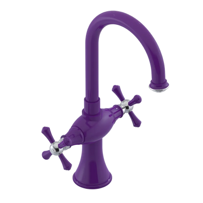 Rubinet Single Hole Dual Handle Lav. Set. (less drain) Purple Haze