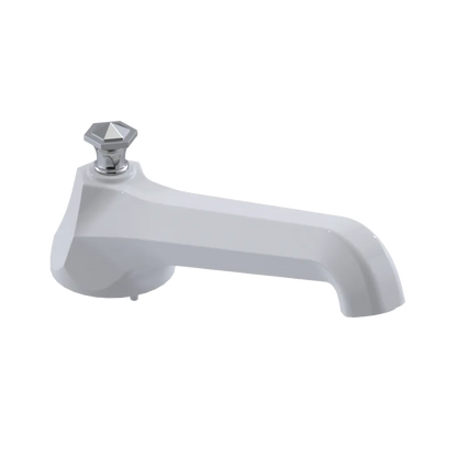 Rubinet Tub Filler Spout Deck Mount White