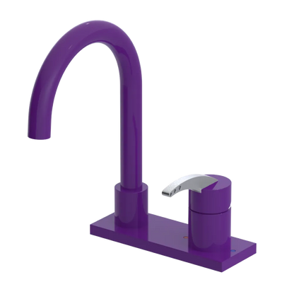 Rubinet 4" Centre Single Control Lav. Set. (less drain) Purple Haze