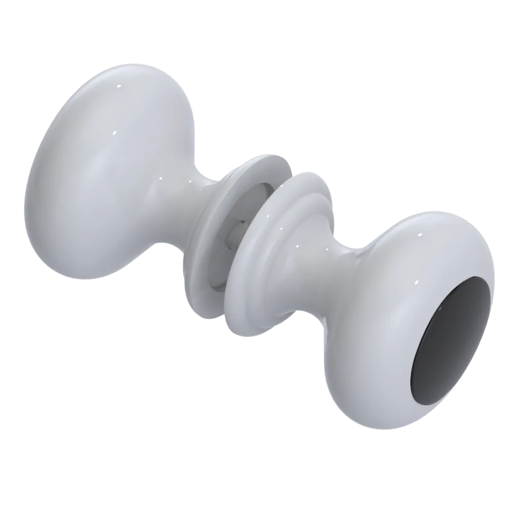 Rubinet Shower Door Knob (set) White