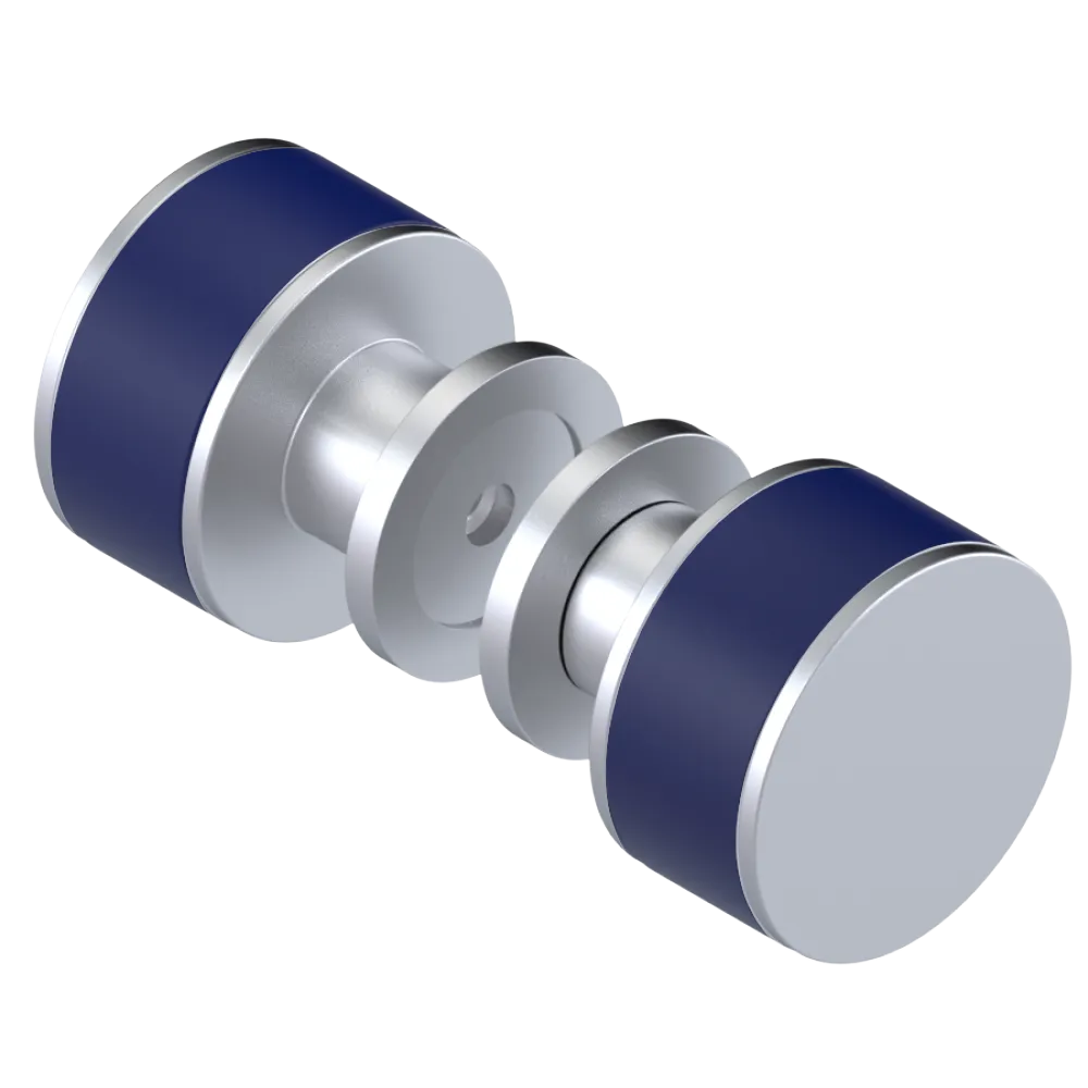 Rubinet Shower Door Knob (set) Satin Chrome