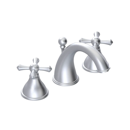 Rubinet Widespread Lav. Set. (less drain) Satin Chrome