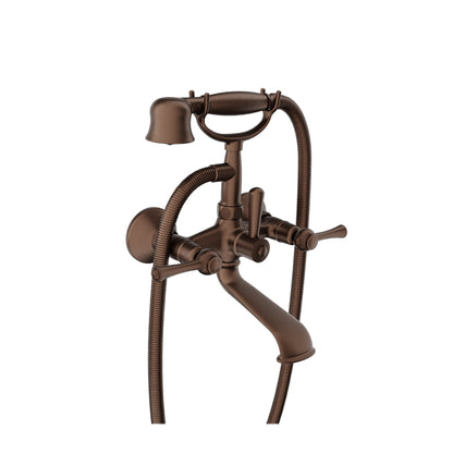 Baril Wall-mounted tub faucet with hand shower