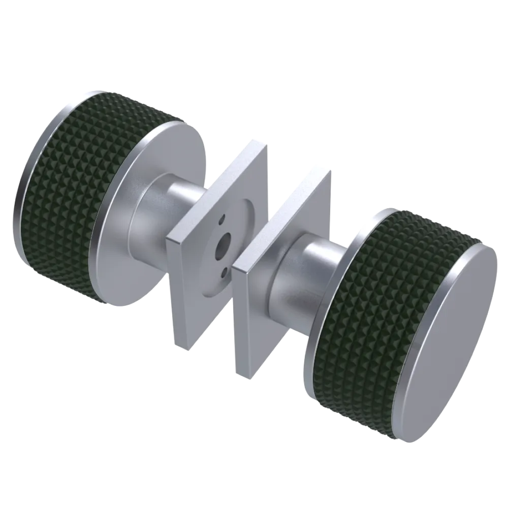 Rubinet Shower Door Knob (set) Satin Chrome