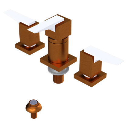 Rubinet Bidet Fitting with Spray, Diverter, and Vacuum Breaker (less drain) Antique Copper Matt