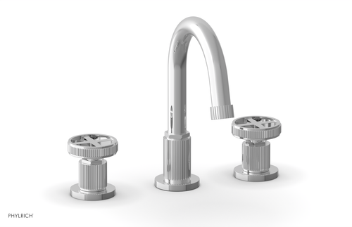 DUSTRIE Widespread Faucet - Cross Handle - Grooved 370-01