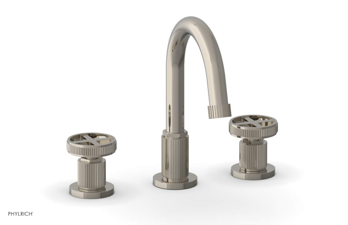 DUSTRIE Widespread Faucet - Cross Handle - Grooved 370-01