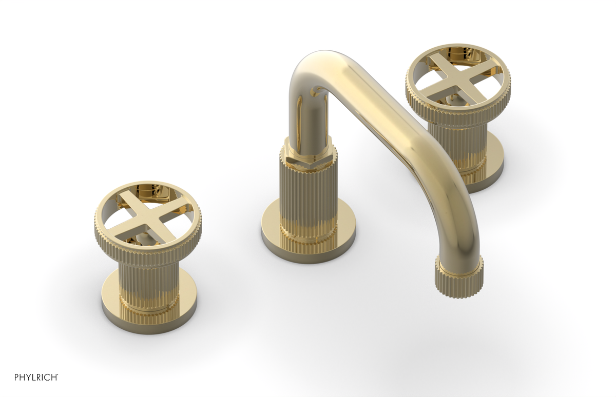 DUSTRIE Widespread Faucet - Cross Handle - Grooved 370-03