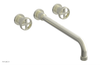 DUSTRIE Wall Lavatory Set - 14" Spout - Cross Handle - Grooved 370-11-14