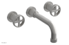 DUSTRIE Wall Lavatory Set - 7 5/8" Spout - Cross Handle - Grooved 370-11