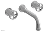 DUSTRIE Wall Lavatory Set - 7 5/8" Spout - Cross Handle - Grooved 370-11
