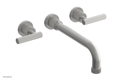 DUSTRIE Wall Lavatory Set - 10" Spout - Lever Handle - Grooved 370-12-10