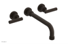DUSTRIE - Wall Tub Set - 10" Spout - Lever Handles - Grooved 370-57-10