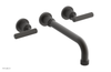 DUSTRIE - Wall Tub Set - 10" Spout - Lever Handles - Grooved 370-57-10