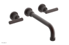 DUSTRIE - Wall Tub Set - 10" Spout - Lever Handles - Grooved 370-57-10