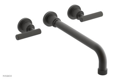 DUSTRIE Wall Lavatory Set - 12" Spout - Lever Handle - Grooved 370-12-12