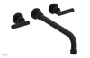 DUSTRIE Wall Lavatory Set - 12" Spout - Lever Handle - Grooved 370-12-12