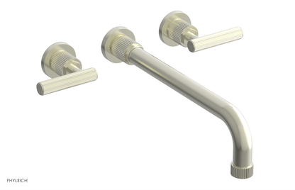 DUSTRIE Wall Lavatory Set - 12" Spout - Lever Handle - Grooved 370-12-12