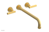 DUSTRIE Wall Lavatory Set - 14" Spout - Lever Handle - Grooved 370-12-14