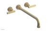 DUSTRIE Wall Lavatory Set - 14" Spout - Lever Handle - Grooved 370-12-14