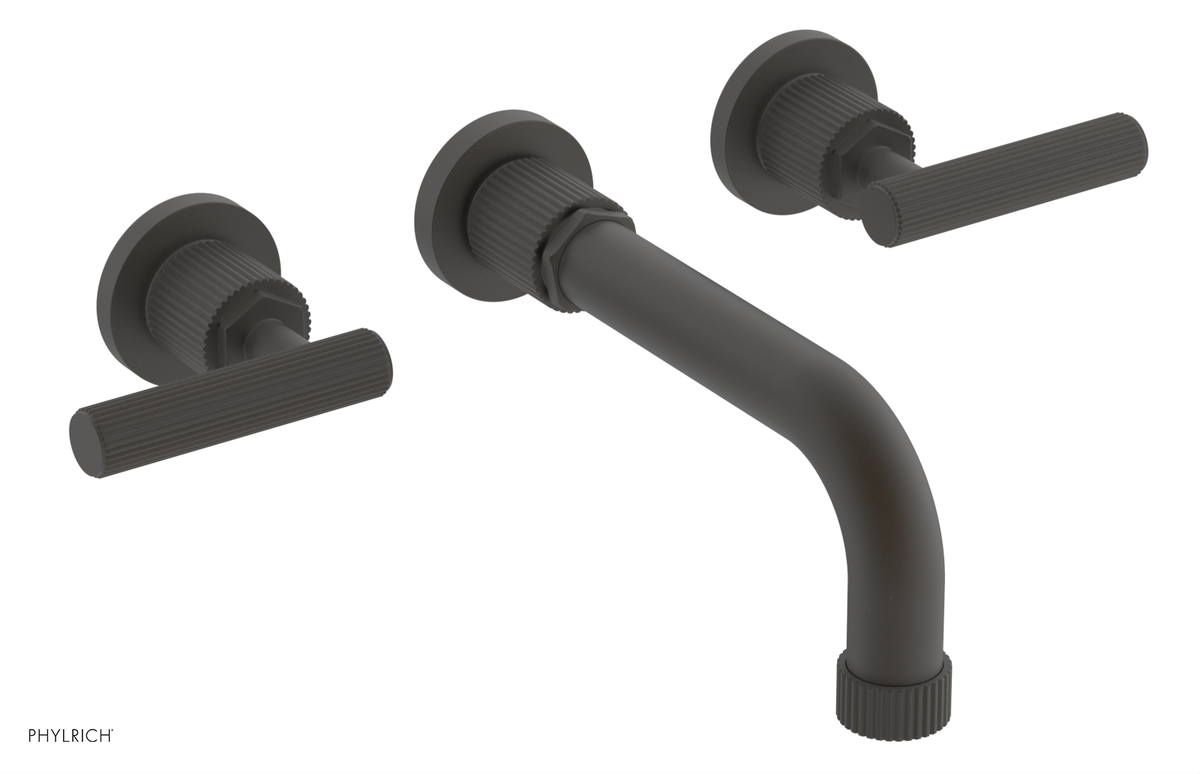 DUSTRIE - Wall Tub Set - 7 5/8" Spout - Lever Handles - Grooved 370-57