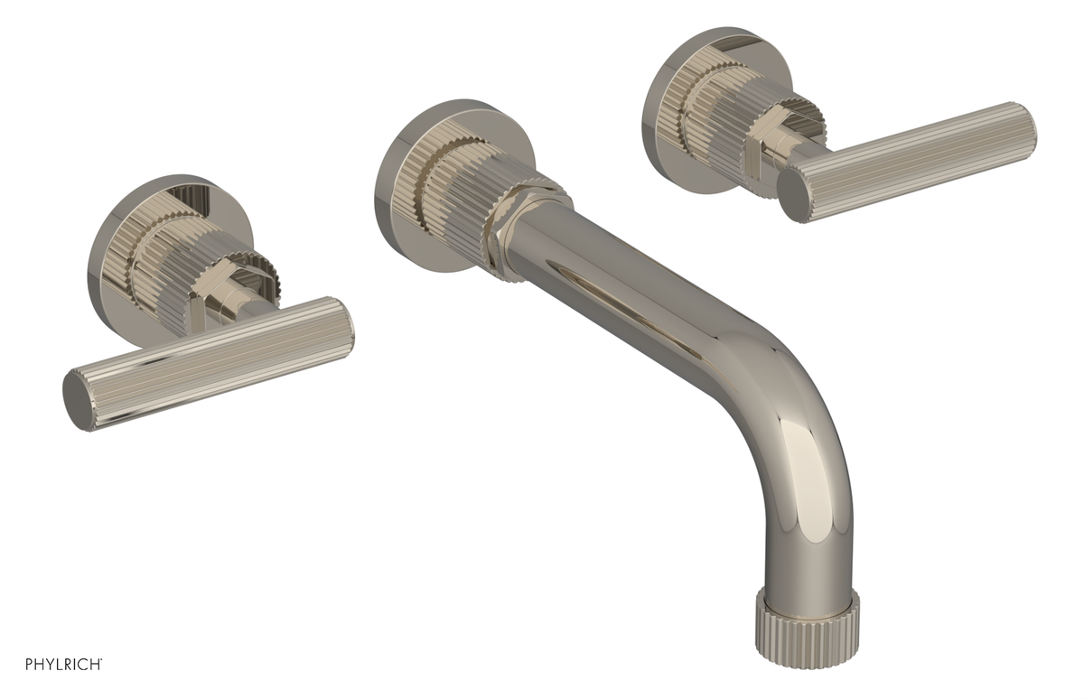 DUSTRIE - Wall Tub Set - 7 5/8" Spout - Lever Handles - Grooved 370-57