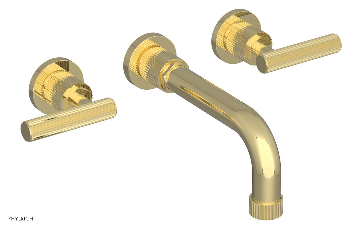 DUSTRIE - Wall Tub Set - 7 5/8" Spout - Lever Handles - Grooved 370-57
