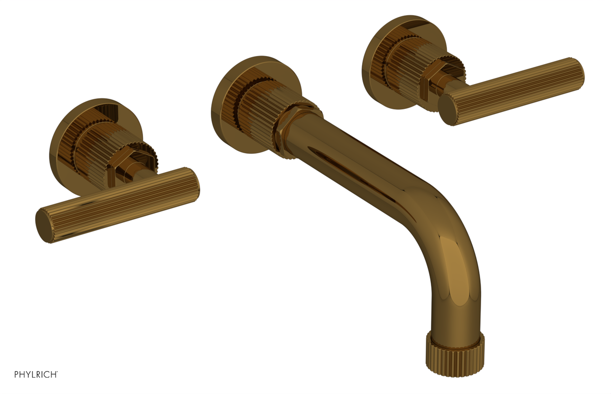 DUSTRIE - Wall Tub Set - 7 5/8" Spout - Lever Handles - Grooved 370-57