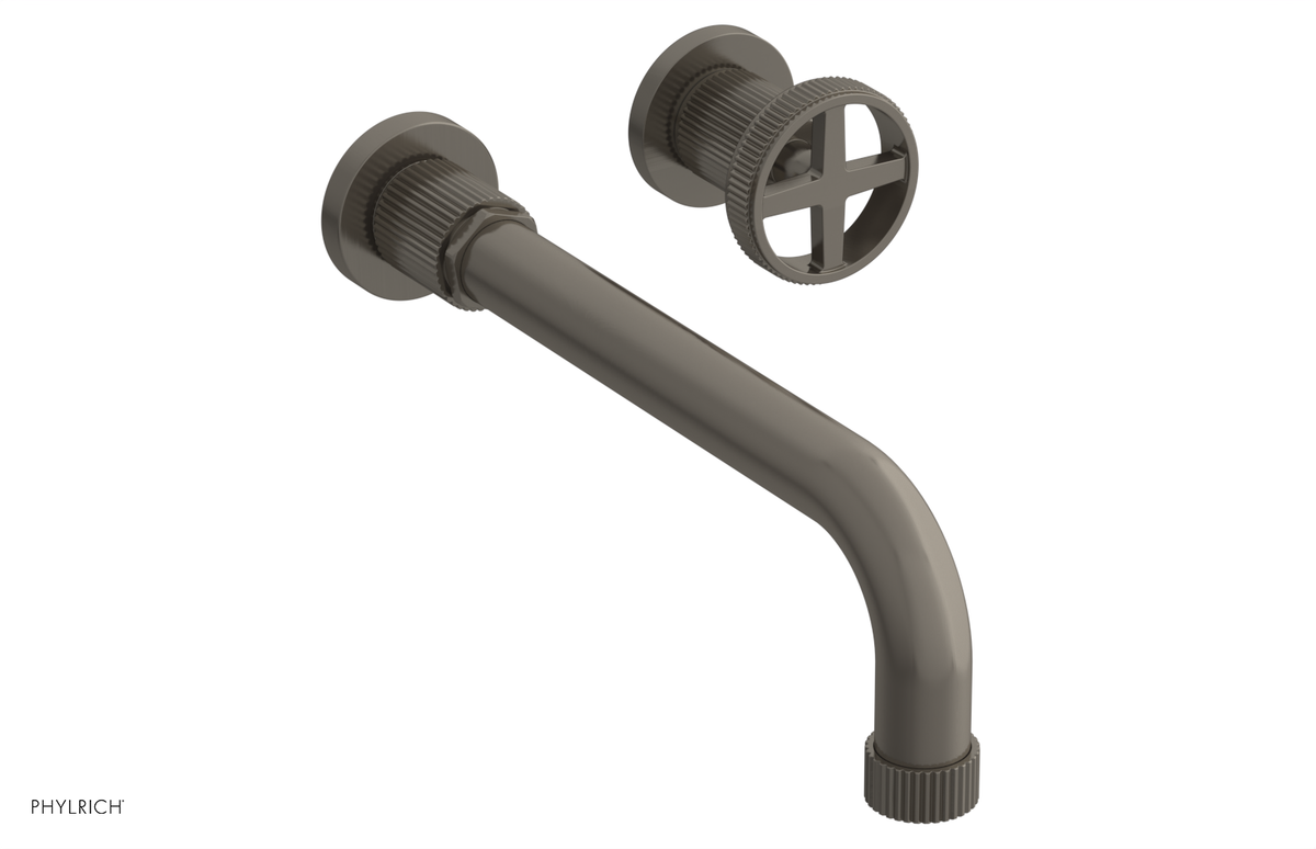 DUSTRIE Single Handle Wall Lavatory Set - 10" Spout - Grooved 370-15-10
