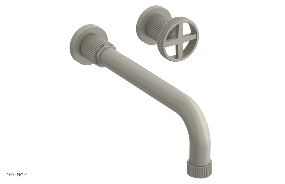 DUSTRIE Single Handle Wall Lavatory Set - 10" Spout - Grooved 370-15-10