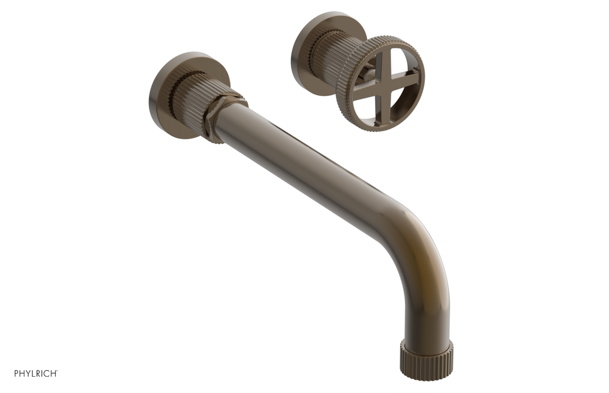 DUSTRIE Single Handle Wall Lavatory Set - 10" Spout - Grooved 370-15-10