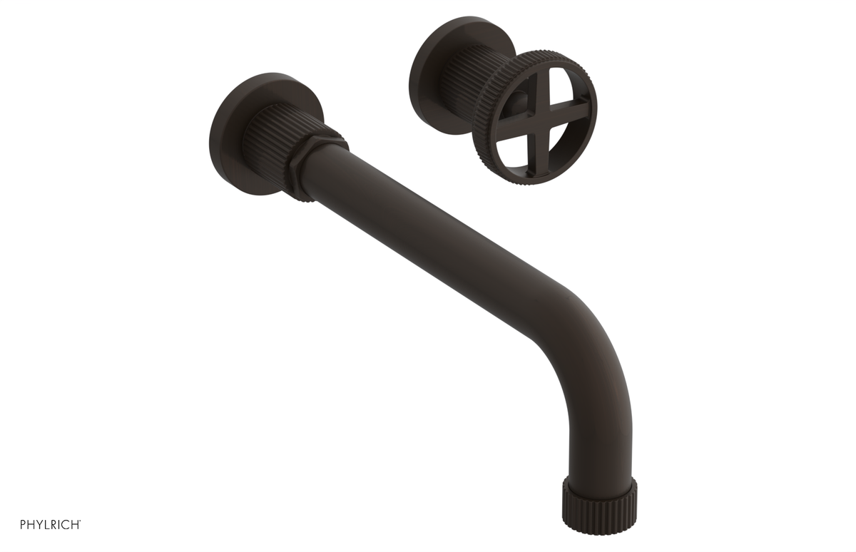 DUSTRIE Single Handle Wall Lavatory Set - 10" Spout - Grooved 370-15-10