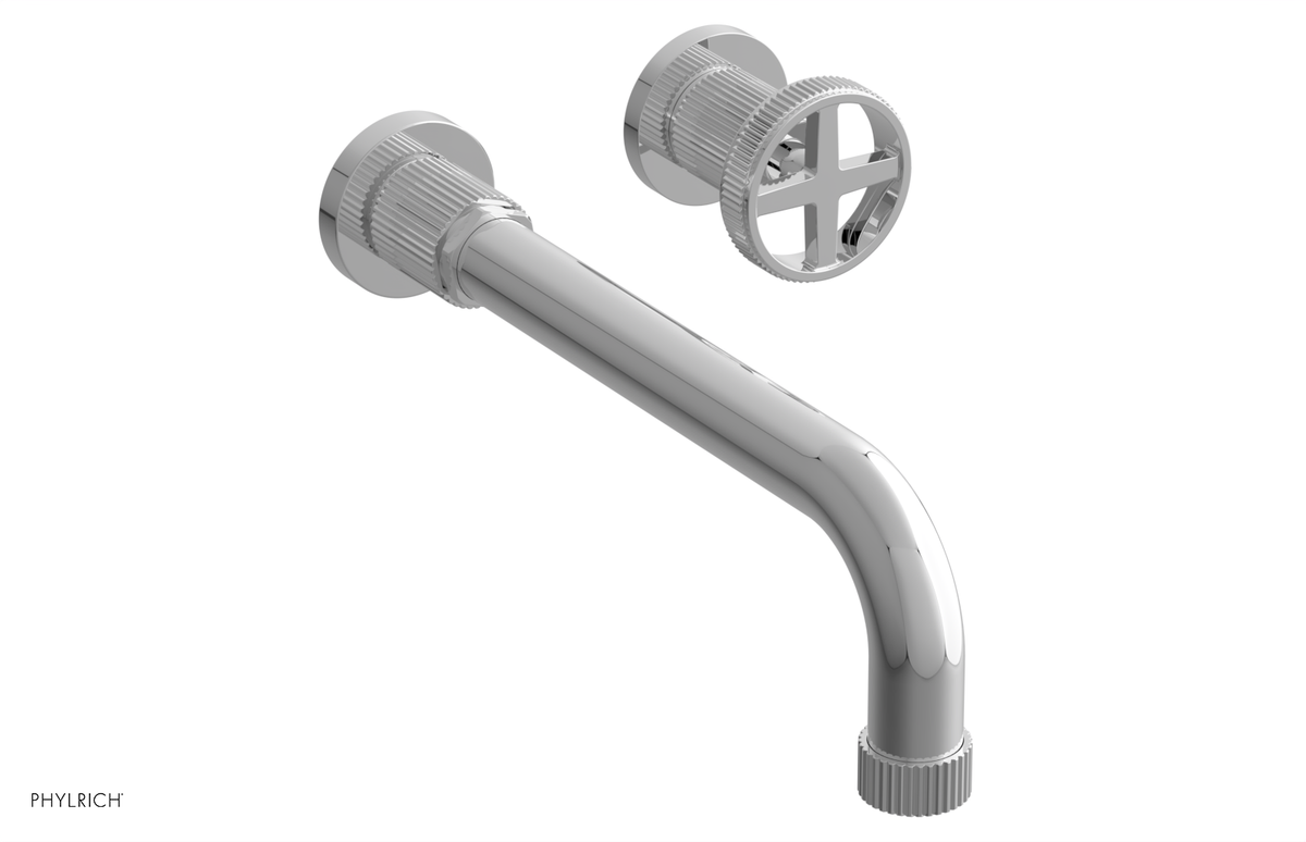 DUSTRIE Single Handle Wall Lavatory Set - 10" Spout - Grooved 370-15-10