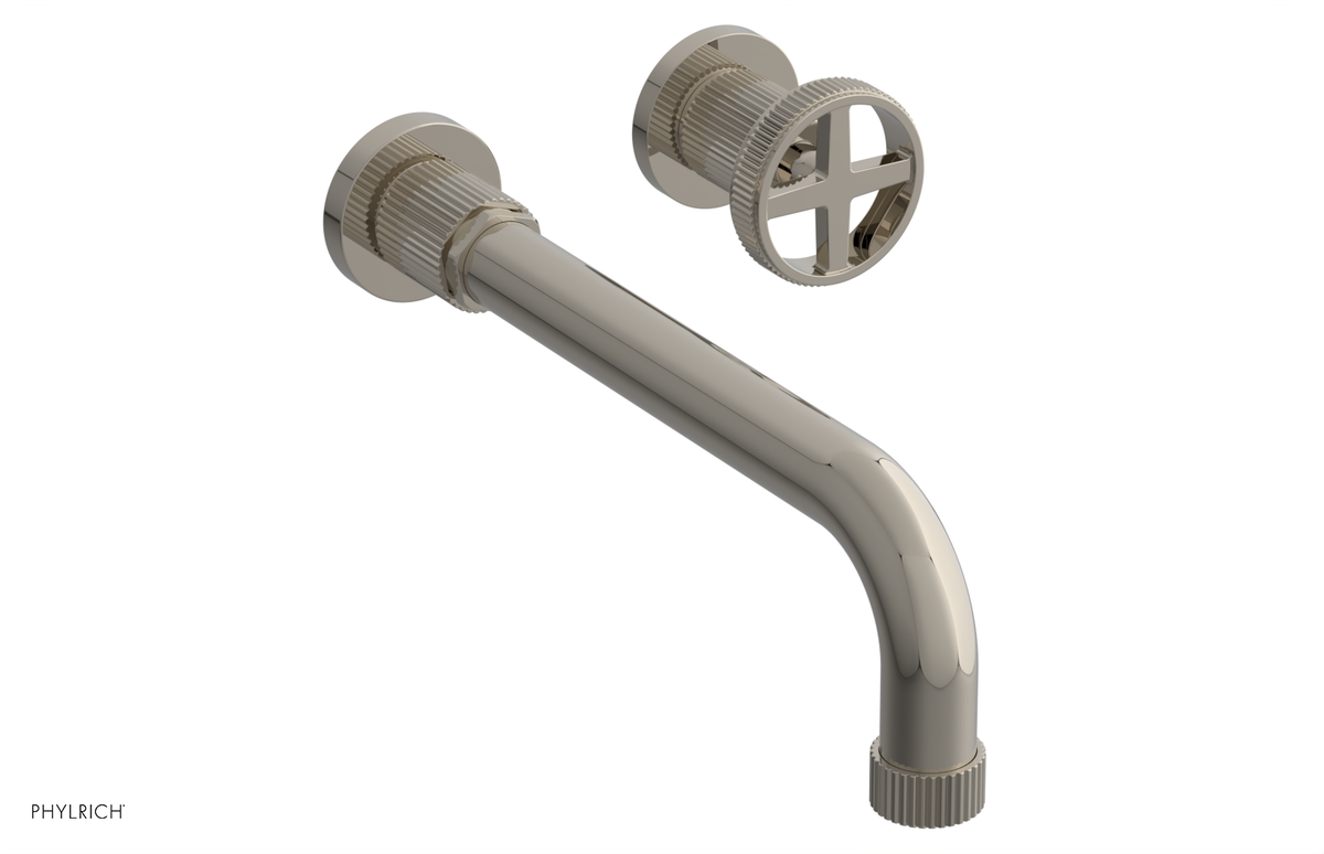 DUSTRIE Single Handle Wall Lavatory Set - 10" Spout - Grooved 370-15-10