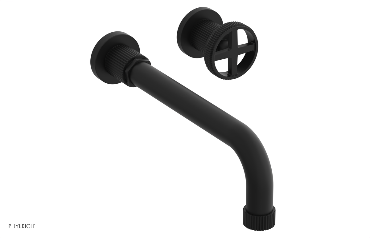 DUSTRIE Single Handle Wall Lavatory Set - 10" Spout - Grooved 370-15-10